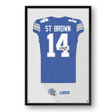 Detroit Lions<br>Amon-Ra St. Brown Jersey Print