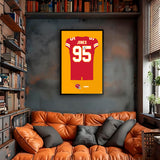 Kansas City Chiefs<br>Chris Jones Jersey Print