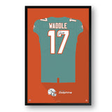 Miami Dolphins<br>Jaylen Waddle Jersey Print