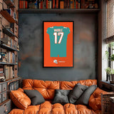 Miami Dolphins<br>Jaylen Waddle Jersey Print
