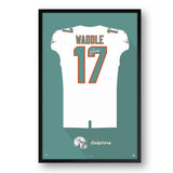 Miami Dolphins<br>Jaylen Waddle Jersey Print