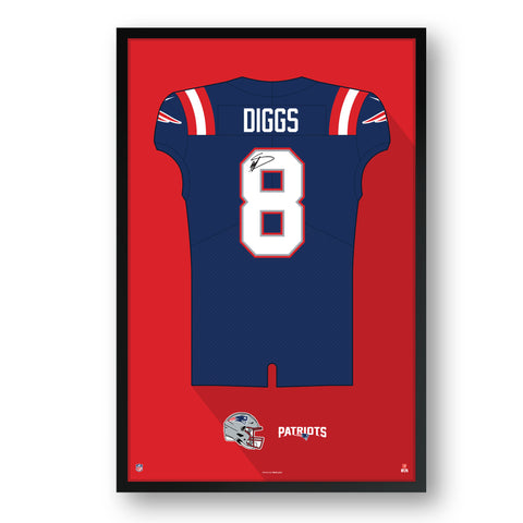 New England Patriots<br>Stefon Diggs Jersey Print