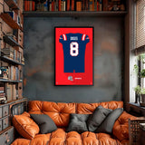 New England Patriots<br>Stefon Diggs Jersey Print