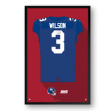 New York Giants<br>Russell Wilson Jersey Print