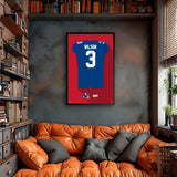 New York Giants<br>Russell Wilson Jersey Print