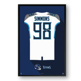 Tennessee Titans<br>Jeffery Simmons Jersey Print