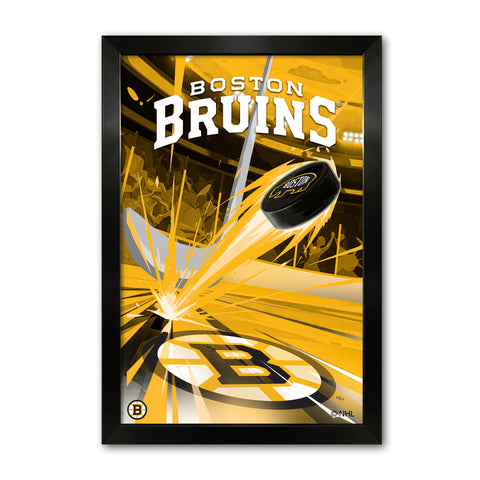 Boston Bruins<br>Puck Blast Print