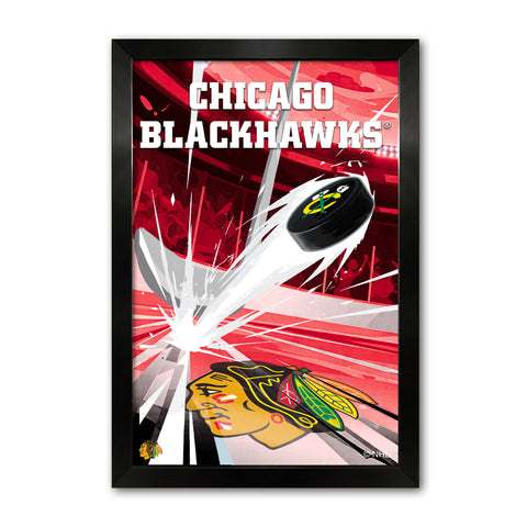 Chicago Blackhawks<br>Puck Blast Print