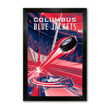 Columbus Blue Jackets<br>Puck Blast Print