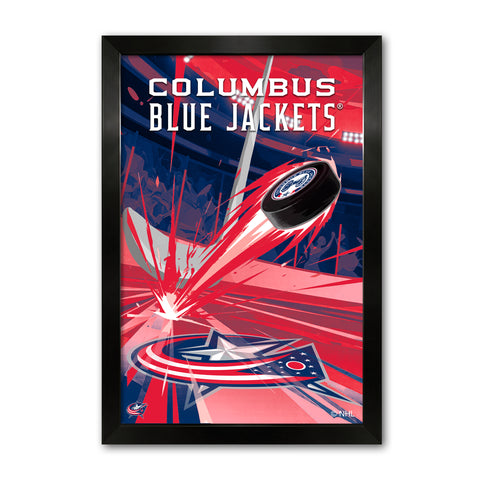 Columbus Blue Jackets<br>Puck Blast Print