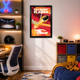Calgary Flames<br>Puck Blast Print
