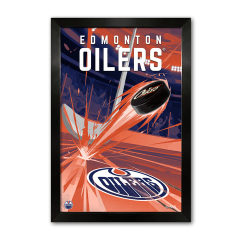 Edmonton Oilers<br>Puck Blast Print