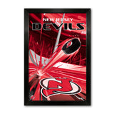 New Jersey Devils<br>Puck Blast Print