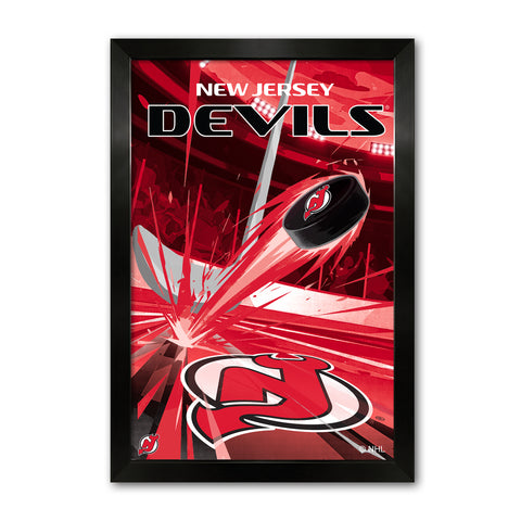 New Jersey Devils<br>Puck Blast Print