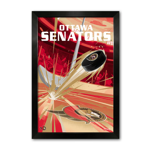 Ottawa Senators<br>Puck Blast Print