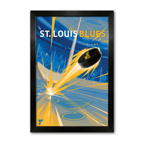 St. Louis Blues<br>Puck Blast Print