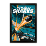 San Jose Sharks<br>Puck Blast Print