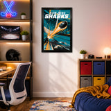 San Jose Sharks<br>Puck Blast Print