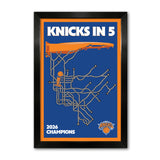 New York Knicks In 5<br>Winning Streak Team Crest Print