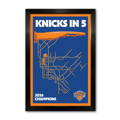 New York Knicks In 5<br>Winning Streak Team Crest Print