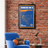 New York Knicks In 5<br>Winning Streak Team Crest Print