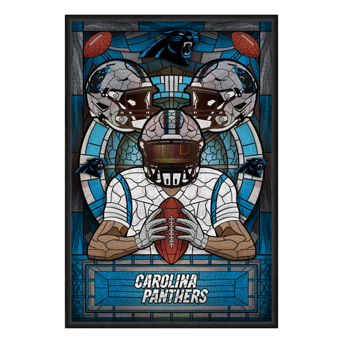Carolina Panthers<br>Stained Glass Print