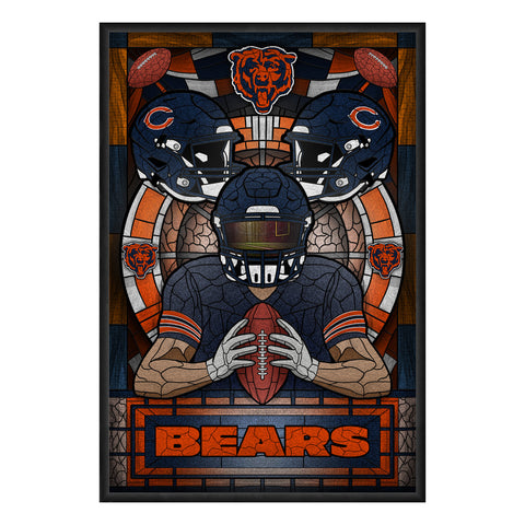 Chicago Bears<br>Stained Glass Print