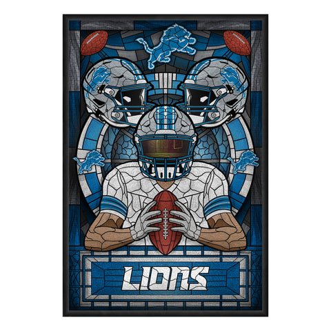 Detroit Lions<br>Stained Glass Print
