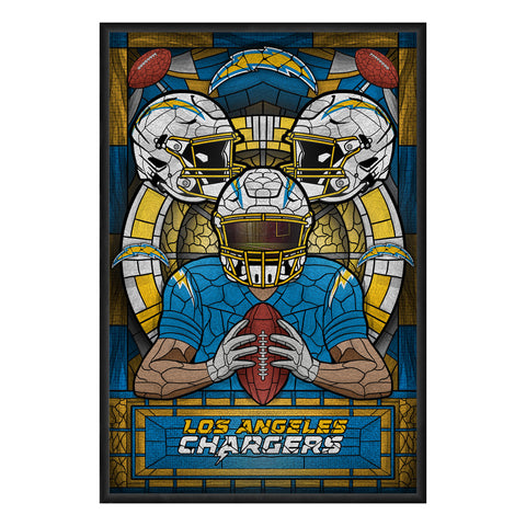 Los Angeles Chargers<br>Stained Glass Print