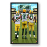 Green Bay Packers<br>Jacobs, Love And Reed<br>3 Player Print