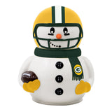 Green Bay Packers<br>Ceramic Snowman Cookie Jar