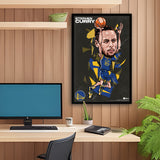 Golden State Warriors<br>Steph Curry<br>Abstract Caricature Print