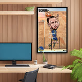 Golden State Warriors<br>Steph Curry<br>Brick Wall Caricature Print