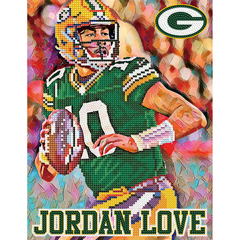 Green Bay Packers<br>Jordan Love Diamond Painting Craft Kit