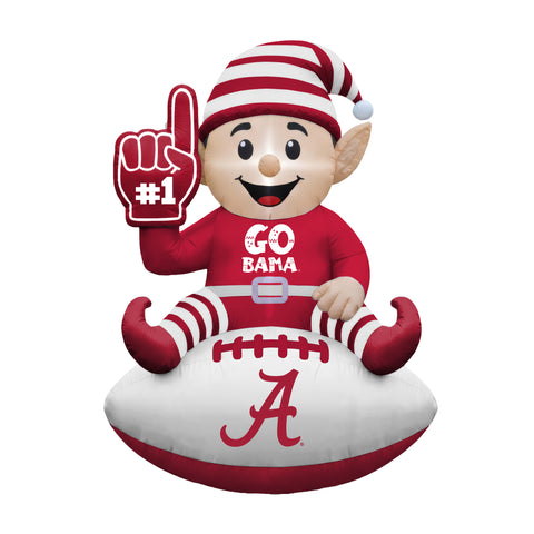 Alabama Crimson Tide<br>Inflatable Elf on the Football