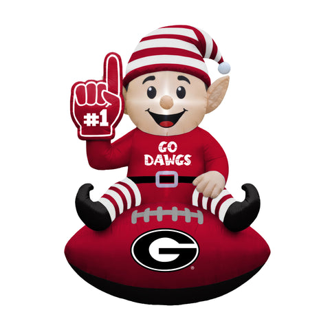 Georgia Bulldogs<br>Inflatable Elf on the Football