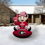 Georgia Bulldogs<br>Inflatable Elf on the Football