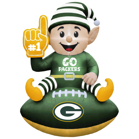 Green Bay Packers<br>Inflatable Elf on the Football