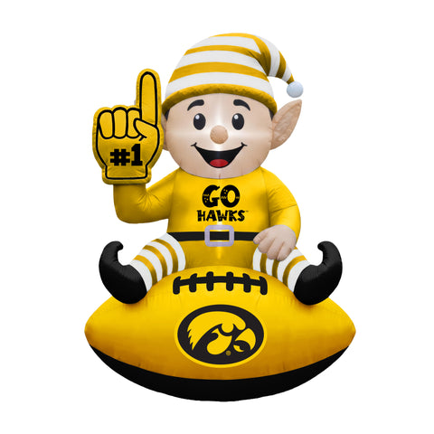 Iowa Hawkeyes<br>Inflatable Elf on the Football