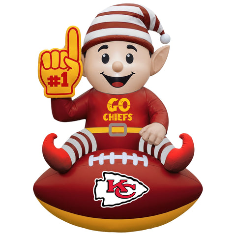 Kansas City Chiefs<br>Inflatable Elf on the Football