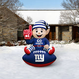 New York Giants<br>Inflatable Elf on the Football