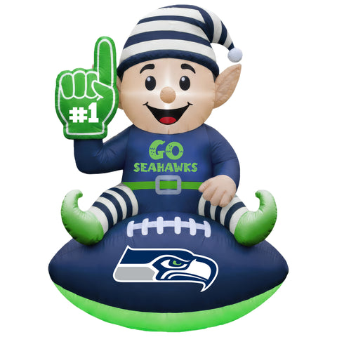Seattle Seahawks<br>Inflatable Elf on the Football