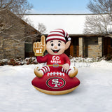 San Francisco 49ers<br>Inflatable Elf on the Football