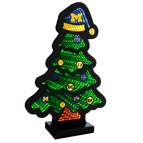 Michigan Wolverines<br>LED Infinity Christmas Tree Light