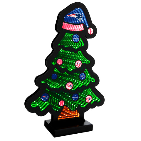 New England Patriots<br>LED Infinity Christmas Tree Light