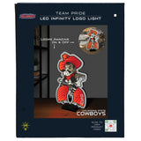 Oklahoma State Cowboys Pistol Pete<br>LED Infinity Logo Light