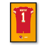 Kansas City Chiefs<br>Xavier Worthy Jersey Print