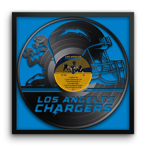 Los Angeles Chargers<br>Vinyl Record Print
