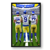 Los Angeles Rams<br>Kupp, Stafford And Nacua<br>3 Player Print