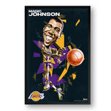 Los Angeles Lakers<br>Magic Johnson<br>Abstract Caricature Print